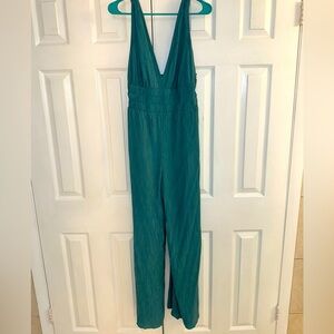 Abercrombie & Fitch: Worn Once - Teal Sleeveless Jumpsuit Size Medium
